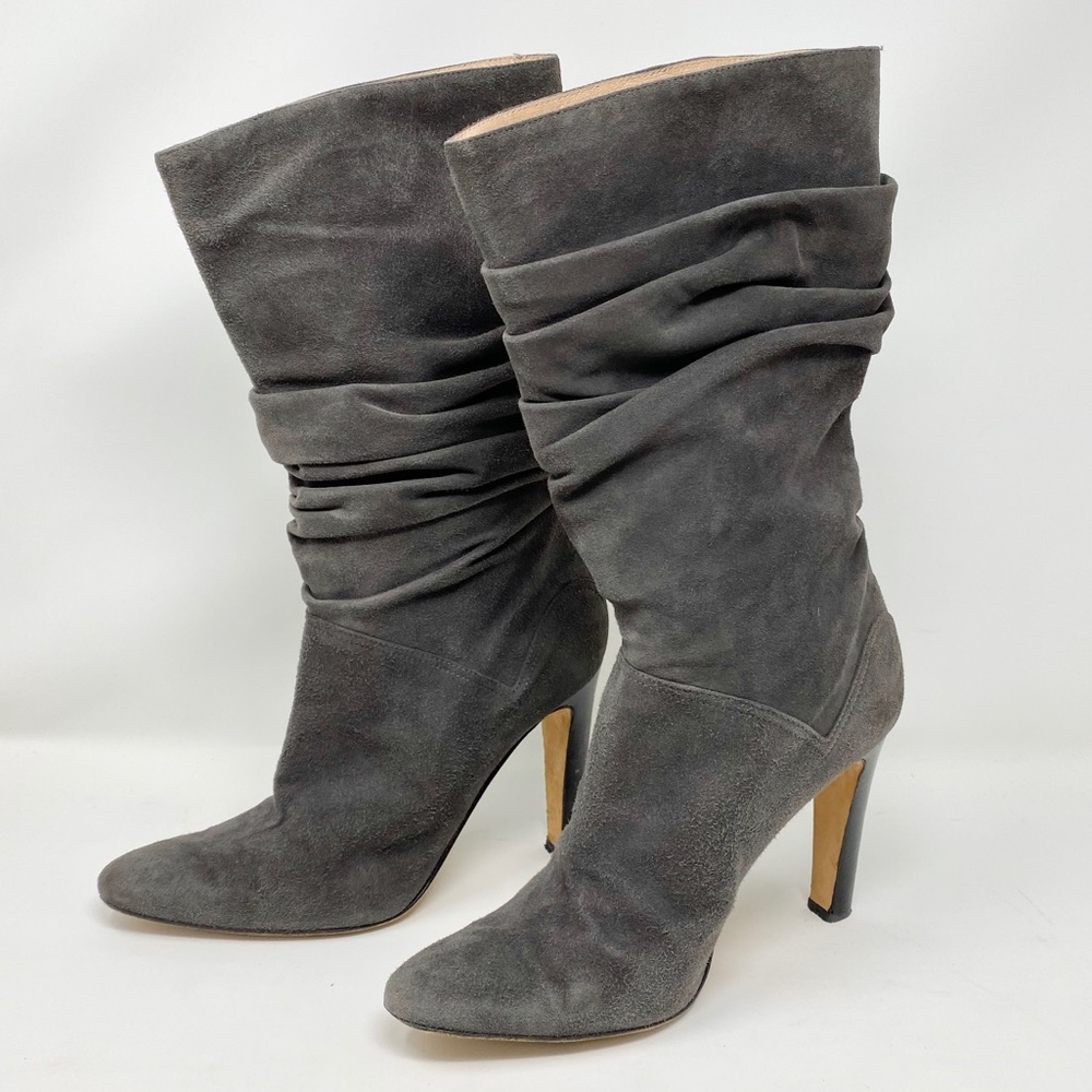 Manolo Blahnik Gray Suede Boots